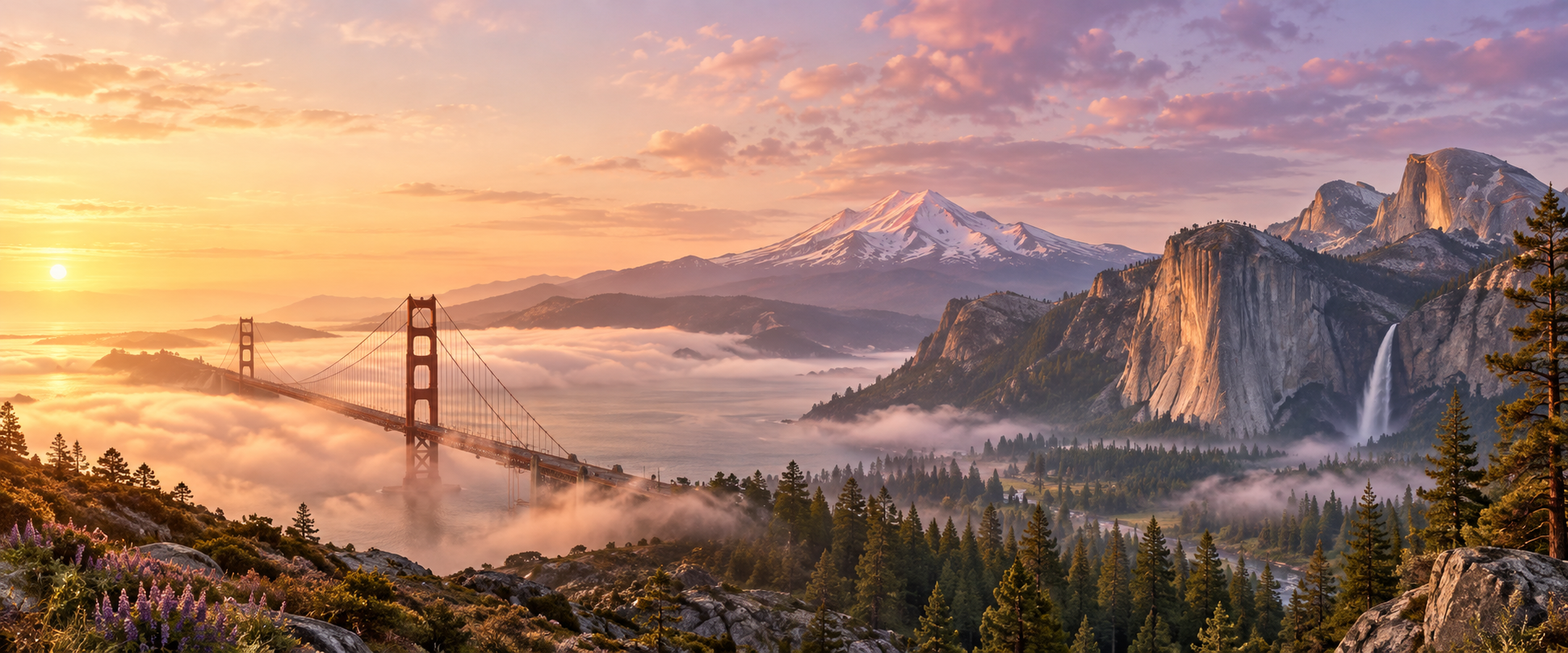 Monte Shasta, San Francisco y Yosemite